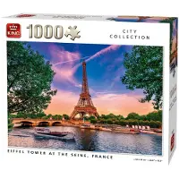 King - Puzzel Eiffeltoren Parijs - 1000 stukjes - Wit