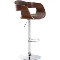 CLP Barkruk King - bekleding: stof, frame: notenhout - Bruin