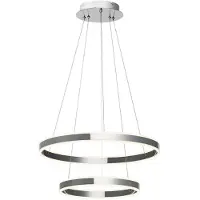 LUCANDE Hanglamp Lyani, dimbaar, chroom / zilver, Woon-/ Eetkamer, metaal, Modern
