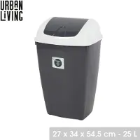 Urban Living "PASHA" FLIP PRULLENBAK 25L TWEEKLEURIG WIT EN MOONROCK