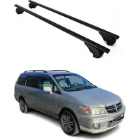 Omac Dakdragers bagagedrager voor Nissan Presage 1998-2009, basisdrager, metaal, zwart