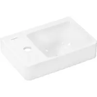Hansgrohe Xelu Q - fontein - met planchet links - 360/250 - met kraangat - zonder overloop - wit