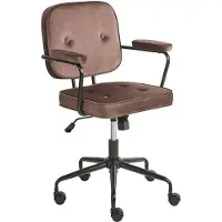 Beliani PAWNEE - Bureaustoel - Bruin - Polyester