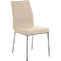 CLP Essstoel Colmar, bekleding: stof, frame: roestvrij staal, kleur: crème