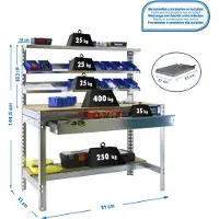 Simon Rack Simonwork (bancos De Trabajo) Bt1 Box Werkbank 1445x910x610 Mm