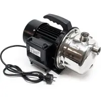 Wiltec huiswaterpomp JET110S, 1100W, 4600 liter per uur, draagbare tuinpomp, roestvrij staal, huiswaterautomaat, tuinpomp, elektrische pomp