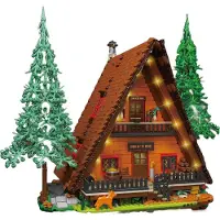 Mould King Mouldking 16053 - Kerst Boshut - Inlc LED - 3398 onderdelen - bouwset - past op bekende merken