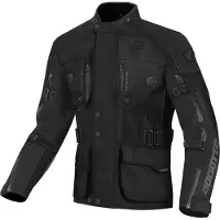 Bogotto Explorer-Z Waterdichte Zwart Leren / Textiele Motorjas Maat S