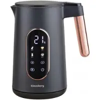 Klausberg KB-7892 Elektrische Waterkoker - 1,7L - Zwart/Rose Goud - LED Bediening - 13 Temperatuurstanden - 2200W