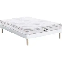 Vente-unique Set bedbodem + matras met veren met 3 zones WOLKENTANZ van MORGENGOLD - 140 x 190 cm
