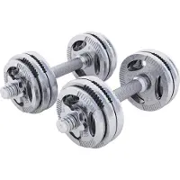 Gorilla Sports Dumbellset 30 kg Gripper Gietijzer