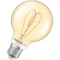 Osram Vintage 1906 LED E27 Globe Filament Heart Goud 8W 806lm - 922 Zeer Warm Wit | Beste Kleurweergave - Dimbaar - Vervangt 60W