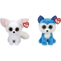 TY - Knuffel - Beanie Boo's - Phoenix Fox & Prince Husky