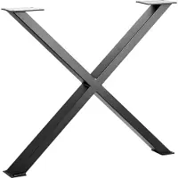 Sotech Tafelonderstel X-Form zwart mat Profiel 80 x 40 mm Hoogte: 710 mm Diepte: 820 mm Tafelonderstel Bankonderstel inustriele design van