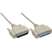 InLine Premium seriële RS232 verlengkabel 25-pins SUB-D (m) - 25-pins SUB-D (v) / gegoten connectoren - 30 meter