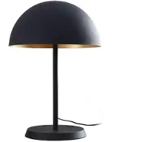 LINDBY Tafellamp Idalene, zwart, Woon-/ Eetkamer, metaal, Modern, Tafellamp