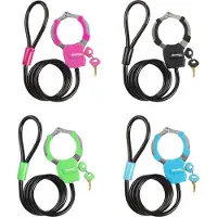 Master Lock Keyed braided steel cable 1 m x Æ 8 mm w/4 keysvinyl cover - colours - 8275EURDPRO