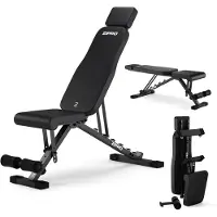 Zipro Grind: Opklapbare halterbank - Verstelbare trainingsbank, geschikt voor 300 kg, met vlakke bank, schuine bank en negatieve bank. Krachttrainingstation, fitnessapparaat voor thuisgebruik