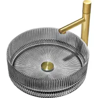 Mexen Eiva glazen wastafelkom 39 x 39 cm, zwart - 24163970