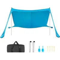 Vevor strandtent met zonbescherming (UPF 50+) 3,4 x 3,4 x 2 m