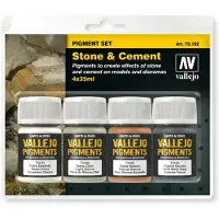 Vallejo val73192 - Stone & Cement Pigment Set 4 kleuren