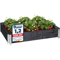Garronda Kweekbak Palletrand 120x80x20cm - Antraciet - Bloemen - Kruiden - Palletframe - Natuurlijke Verhoogde Bloembedden - GD-BUD-PAL