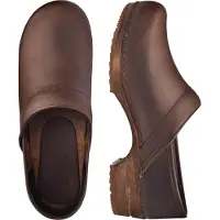 Sanita Damen Offener Clog Wood-Julie Closed Antique Brown-42