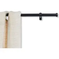Acaza Gordijnroede voor Gordijnen - Uitschuifbare Gordijn Rail - Stang van 125-240 cm - Zwart