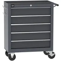HBM gereedschapswagen 5 laden, 62 cm, grijs