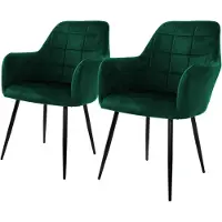 ML-Design Set van 2 eetkamerstoelen Apollo | microvezel groen 45x83x47 cm eetkamerstoelen | NADUVI