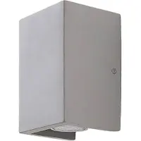 LINDBY Wandlamp Gerda, dimbaar, alu / grijs / zink, Hal, Beton, Modern, wandlamp