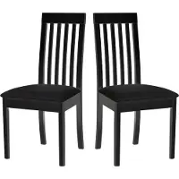 LeafDesign Eetkamerstoel, massief eikenhout, stoel, set van 2x Roma 9, zwart