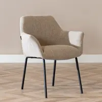 Bronx Scandinavische eetkamerstoel Sten gerecyclede stof taupe