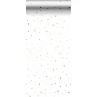 ESTAhome behang sterretjes wit en goud - 53 cm x 10.05 m - 139259