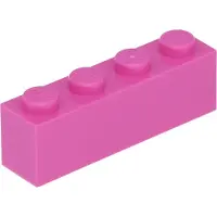 LEGO 50 stuks 3010 steenblokje 1x4, basisstenen, 50 stuks, donkerroze