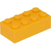 LEGO 2x4 steen 3001 - 250 stuks, lichtoranje