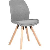 CLP Luna Eetkamerstoel - Modern - Rugleuning - 136 kg - Stof/grijs
