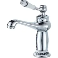 Sonstiges Namuoto retro wastafelmengkraan voor de badkamer, messing, chroom, met keramische ventiel
