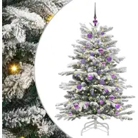 Syfax Kunstmatige Inklapbare Kerstboom Wit 150 cm PE en PVC