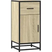 Syfax Dressoir 35,5x35x76 cm bewerkt hout en metaal sonoma eikenkleur