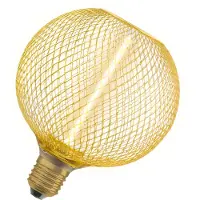 Ledvance LED lamp E27 | Globe G125 | Goud | Decor Straw | 1800K | Dimbaar | 3.5W (16W)