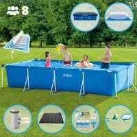 Intex Frame Pool Zwembad Super Deal - 450 x 220 x 84 cm - Blauw