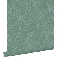 ESTAhome behang palmbladeren vergrijsd zeegroen - 53 cm x 10.05 m - 139302