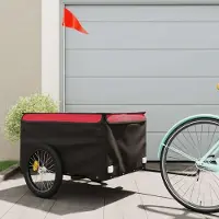 Prolenta Maison Exclusive - Fietsaanhanger, zwart en rood, 45 kg, staal