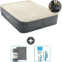 Intex Luchtbed - 2-Persoons - 152 x 203 x 46 cm - Grijs - Inclusief pomp - Hoeslaken en Reparatieset