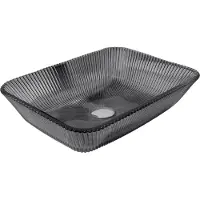 Mexen Tiva glazen opbouwwastafel 46 x 33 cm, zwart - 24184670