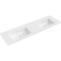 Mexen Otis ingebouwde dubbele wastafel 161 x 46,5 cm, glanzend wit - 25181600D