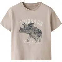 Name it MINI T-shirt grijs Jongens Stretchkatoen Ronde hals Printopdruk - maat 98