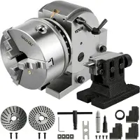 Vevor Verdeler Draaitafel Verdeelkop Ø160MM Zwenkbare Horizontale Freesmachine