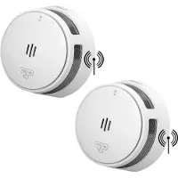 SAVS S10-W Draadloos koppelbare rookmelder - 2 Rookmelders - LinkSmart - 10 jaar batterij - Optioneel WiFi - Infrarood sensor - Koppelbaar brandalarm